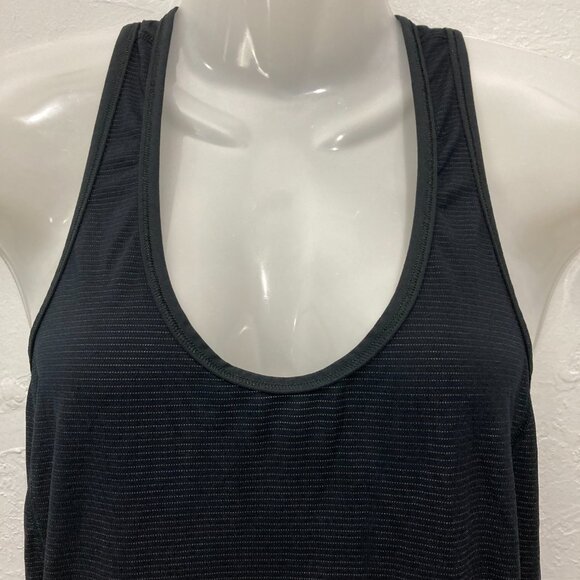 Lululemon Tank Top Women's Run Energy Racerback Black Cinch Waist Striped Size 6 - Picture 5 of 12